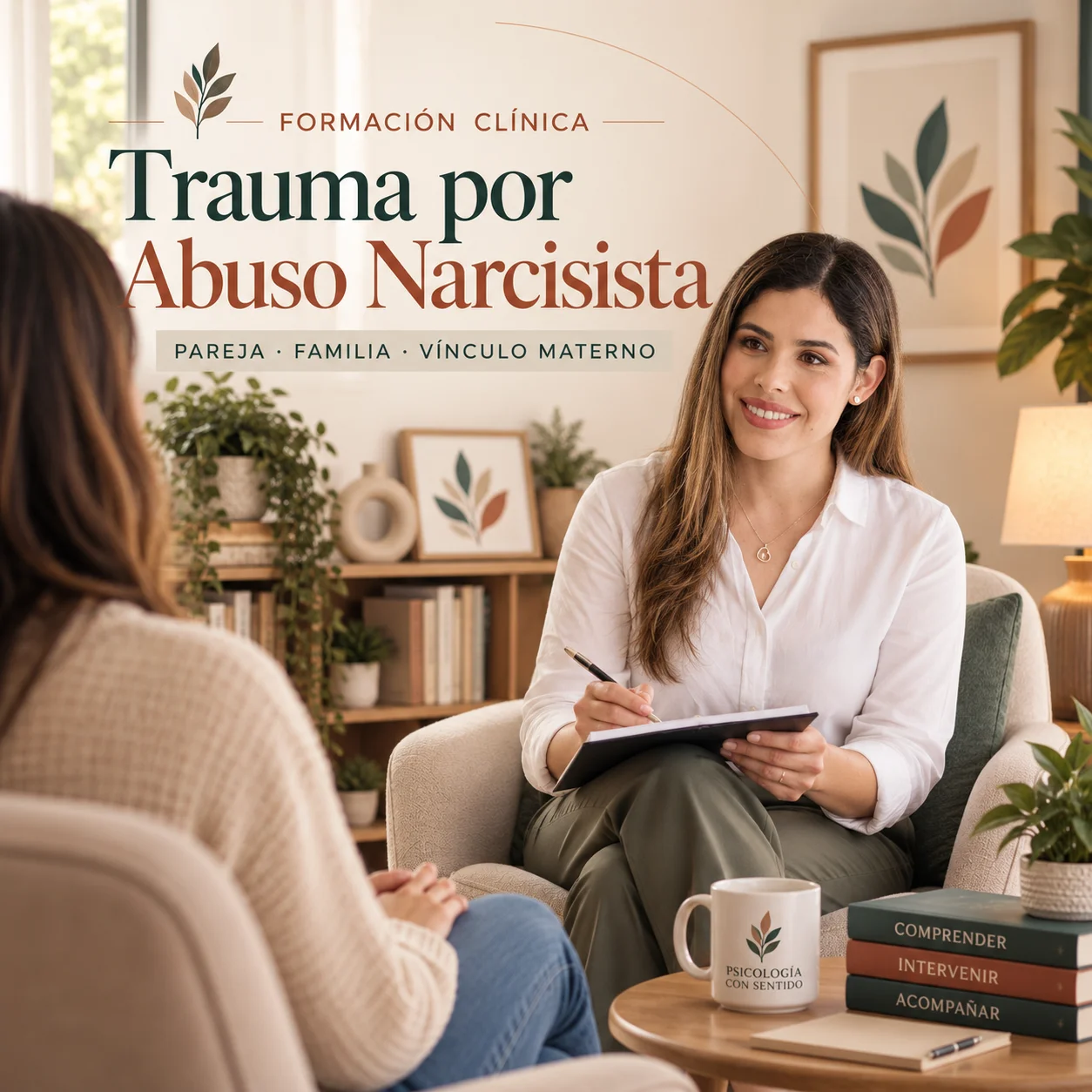 Formación clínica en Trauma por Abuso Narcisista: pareja, familia y vínculo materno, con sesión terapéutica y materiales de intervención